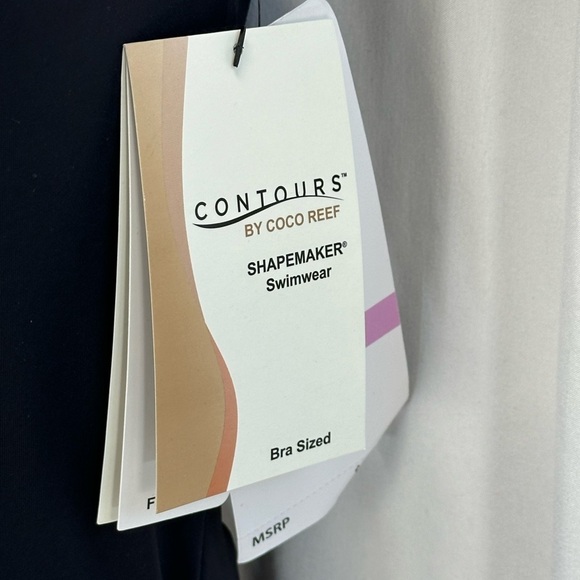 Coco Reef Contours Shapemaker Bow Tie Shoulder One Piece Swimsuit- Black - 8/32C - Picture 8 of 12